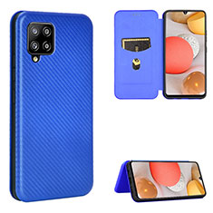 Custodia Portafoglio In Pelle Cover con Supporto L07Z per Samsung Galaxy A42 5G Blu