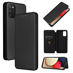 Custodia Portafoglio In Pelle Cover con Supporto L07Z per Samsung Galaxy M02s Nero