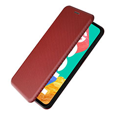 Custodia Portafoglio In Pelle Cover con Supporto L07Z per Samsung Galaxy M33 5G Marrone