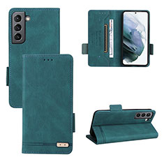 Custodia Portafoglio In Pelle Cover con Supporto L07Z per Samsung Galaxy S23 5G Verde