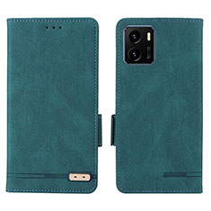 Custodia Portafoglio In Pelle Cover con Supporto L07Z per Vivo Y10 Verde