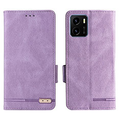 Custodia Portafoglio In Pelle Cover con Supporto L07Z per Vivo Y10 Viola