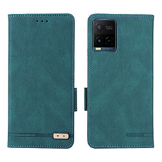 Custodia Portafoglio In Pelle Cover con Supporto L07Z per Vivo Y32 4G Verde