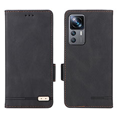 Custodia Portafoglio In Pelle Cover con Supporto L07Z per Xiaomi Mi 12T Pro 5G Nero