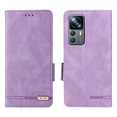 Custodia Portafoglio In Pelle Cover con Supporto L07Z per Xiaomi Mi 12T Pro 5G Viola