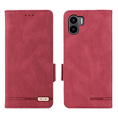 Custodia Portafoglio In Pelle Cover con Supporto L07Z per Xiaomi Poco C50 Rosso