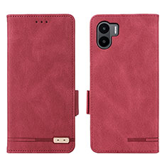 Custodia Portafoglio In Pelle Cover con Supporto L07Z per Xiaomi Poco C51 Rosso