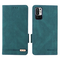 Custodia Portafoglio In Pelle Cover con Supporto L07Z per Xiaomi POCO M3 Pro 5G Verde