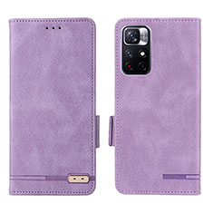 Custodia Portafoglio In Pelle Cover con Supporto L07Z per Xiaomi Poco M4 Pro 5G Viola