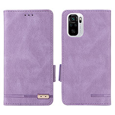 Custodia Portafoglio In Pelle Cover con Supporto L07Z per Xiaomi Poco M5S Viola