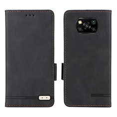 Custodia Portafoglio In Pelle Cover con Supporto L07Z per Xiaomi Poco X3 Pro Nero