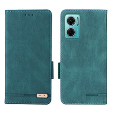 Custodia Portafoglio In Pelle Cover con Supporto L07Z per Xiaomi Redmi 10 5G Verde