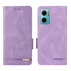 Custodia Portafoglio In Pelle Cover con Supporto L07Z per Xiaomi Redmi 11 Prime 5G Viola