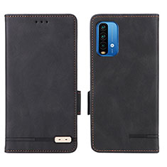 Custodia Portafoglio In Pelle Cover con Supporto L07Z per Xiaomi Redmi 9 Power Nero