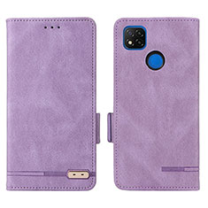 Custodia Portafoglio In Pelle Cover con Supporto L07Z per Xiaomi Redmi 9C Viola