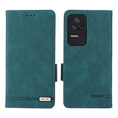 Custodia Portafoglio In Pelle Cover con Supporto L07Z per Xiaomi Redmi K40S 5G Verde