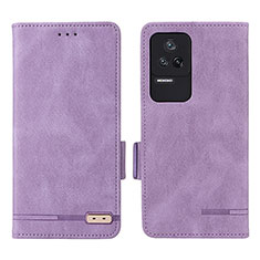 Custodia Portafoglio In Pelle Cover con Supporto L07Z per Xiaomi Redmi K40S 5G Viola