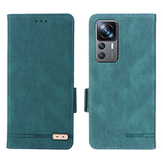 Custodia Portafoglio In Pelle Cover con Supporto L07Z per Xiaomi Redmi K50 Ultra 5G Verde