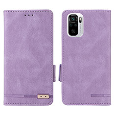 Custodia Portafoglio In Pelle Cover con Supporto L07Z per Xiaomi Redmi Note 10 4G Viola
