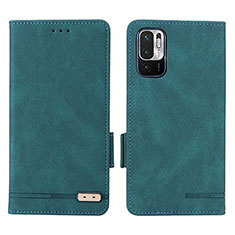 Custodia Portafoglio In Pelle Cover con Supporto L07Z per Xiaomi Redmi Note 10 5G Verde