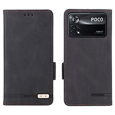 Custodia Portafoglio In Pelle Cover con Supporto L07Z per Xiaomi Redmi Note 11E Pro 5G Nero