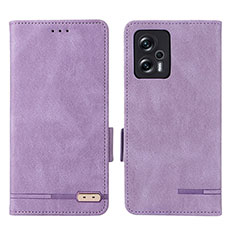 Custodia Portafoglio In Pelle Cover con Supporto L07Z per Xiaomi Redmi Note 11T Pro+ Plus 5G Viola