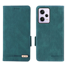 Custodia Portafoglio In Pelle Cover con Supporto L07Z per Xiaomi Redmi Note 12 Pro 5G Verde