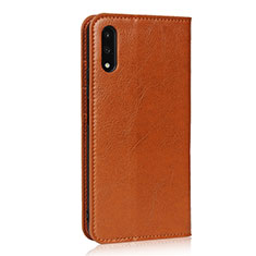 Custodia Portafoglio In Pelle Cover con Supporto L08 per Huawei P Smart Z (2019) Arancione