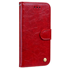 Custodia Portafoglio In Pelle Cover con Supporto L08 per Huawei P20 Pro Rosso