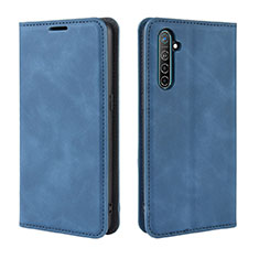 Custodia Portafoglio In Pelle Cover con Supporto L08 per Oppo K5 Blu