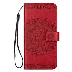 Custodia Portafoglio In Pelle Cover con Supporto L08 per Samsung Galaxy S20 Plus Rosso