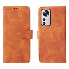 Custodia Portafoglio In Pelle Cover con Supporto L08 per Xiaomi Mi 12 Lite 5G Marrone