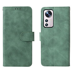 Custodia Portafoglio In Pelle Cover con Supporto L08 per Xiaomi Mi 12X 5G Verde