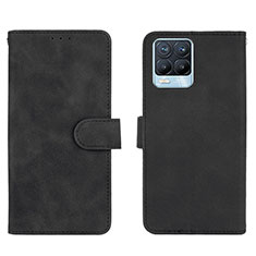 Custodia Portafoglio In Pelle Cover con Supporto L08Z per Realme 8 4G Nero