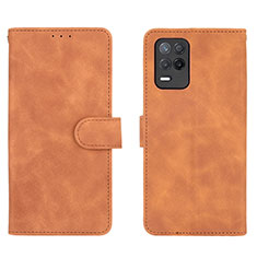 Custodia Portafoglio In Pelle Cover con Supporto L08Z per Realme 8 5G Marrone