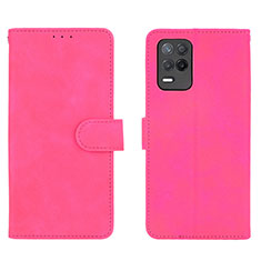 Custodia Portafoglio In Pelle Cover con Supporto L08Z per Realme 8 5G Rosa Caldo