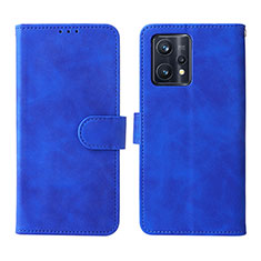 Custodia Portafoglio In Pelle Cover con Supporto L08Z per Realme 9 4G Blu