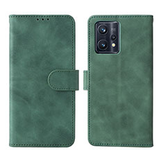 Custodia Portafoglio In Pelle Cover con Supporto L08Z per Realme 9 4G Verde