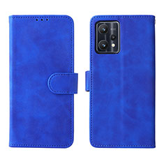 Custodia Portafoglio In Pelle Cover con Supporto L08Z per Realme 9 5G Blu