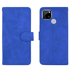 Custodia Portafoglio In Pelle Cover con Supporto L08Z per Realme C12 Blu