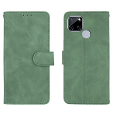 Custodia Portafoglio In Pelle Cover con Supporto L08Z per Realme C12 Verde