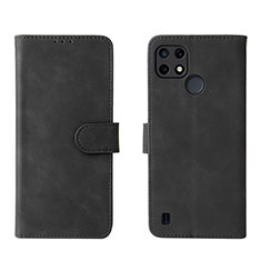 Custodia Portafoglio In Pelle Cover con Supporto L08Z per Realme C25Y India Nero