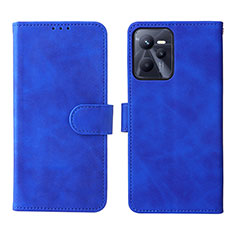 Custodia Portafoglio In Pelle Cover con Supporto L08Z per Realme C35 Blu