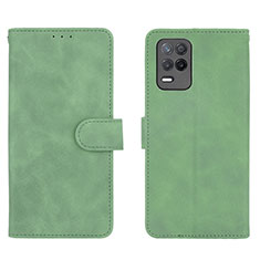 Custodia Portafoglio In Pelle Cover con Supporto L08Z per Realme Q3 5G Verde