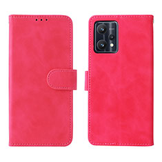 Custodia Portafoglio In Pelle Cover con Supporto L08Z per Realme Q5 5G Rosa Caldo