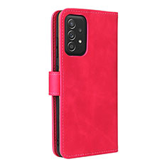 Custodia Portafoglio In Pelle Cover con Supporto L08Z per Samsung Galaxy A52 4G Rosa Caldo
