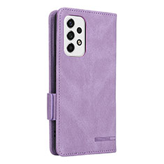 Custodia Portafoglio In Pelle Cover con Supporto L08Z per Samsung Galaxy A53 5G Viola