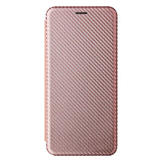 Custodia Portafoglio In Pelle Cover con Supporto L08Z per Samsung Galaxy F12 Oro Rosa