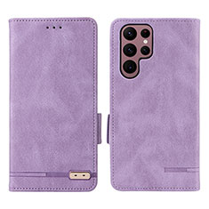 Custodia Portafoglio In Pelle Cover con Supporto L08Z per Samsung Galaxy S25 Ultra 5G Viola