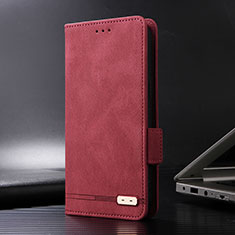 Custodia Portafoglio In Pelle Cover con Supporto L08Z per Xiaomi Poco X3 Pro Rosso